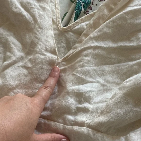 Black Crane Obi linen ivory jumpsuit - Picture 3 of 4